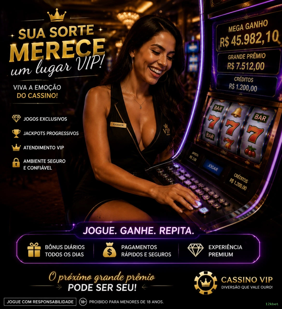 Login rápido no app 12kbet